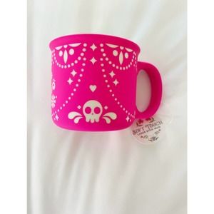 Neon Pink Soft Touch Skeleton Mug